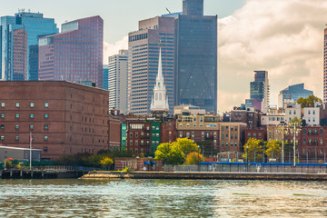 Boston, Massachusetts, USA downtown cityscape.