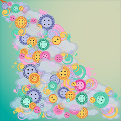 Abstract background with buttons