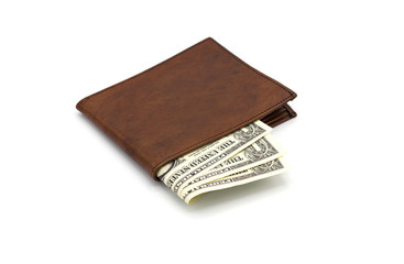 wallet on white background