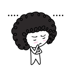 Cartoon Character having doubts