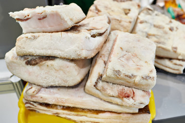 Pork lard on store shelves