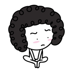 Cartoon Character sad and Lonely