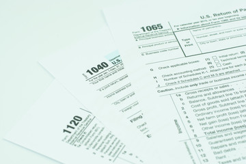 1040,1120,1065 US tax form / taxation concept. USA