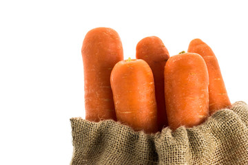 Fresh and carrot isolated on white background