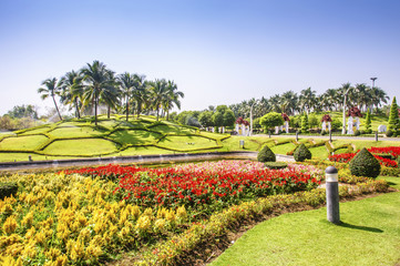 Fototapeta premium CHIANG MAI, THAILAND - MARCH 16: Royal Park Rajapruek on march 16 2017 in Chiang mai, Thailand.