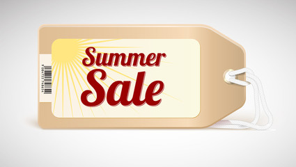 Advertising banner sales with typography. Advertising in retro style on the label, tag with the bright sun on white background