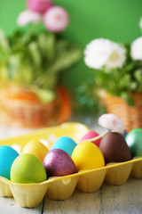 Multicolored Easter eggs