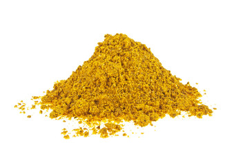 Curry powder on a white background, Spices
