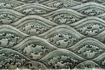 Sea wave pattern art