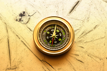 Fototapeta na wymiar New black compass