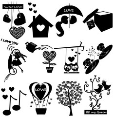 love icon set