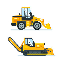 Machine for cutting, stacking of asphalt, trucks for cleaning areas.