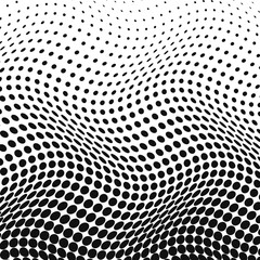 abstract waved dots halftone effect