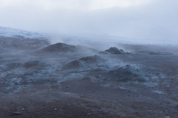the eerie geothermal landscape