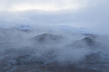 the eerie geothermal landscape