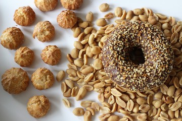  donuts and coffee, enjoy the little things, lovely, sweet, donut with jelly, donut with chocolate, donut with hasels, caramel donut, sweet break,