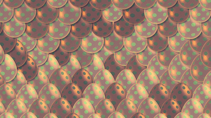 3d rendering picture of Easter eggs pattern.