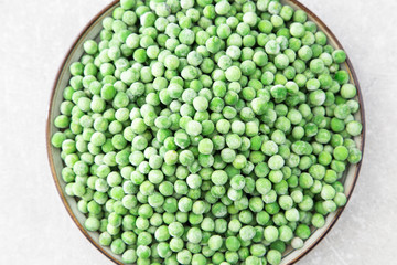 Vegetable food background, healthy vegetarian natural meal. frozen peas