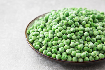Vegetable food background, healthy vegetarian natural meal. frozen peas