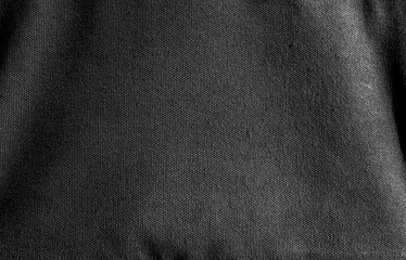 close up black canvas fabric background