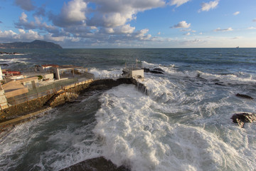Mareggiata sulla costa