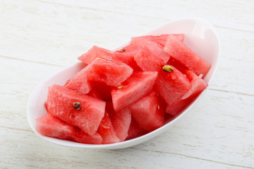 Sliced watermelon