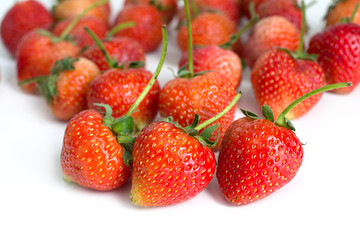 Fresh strawberry on white background
