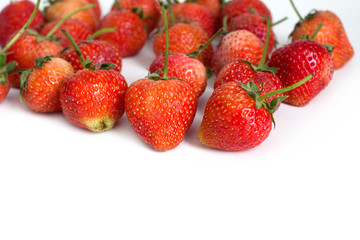 Fresh strawberry on white background

