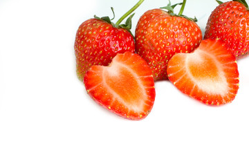 Fresh strawberry on white background
