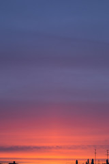 the evening sky at sunset. 