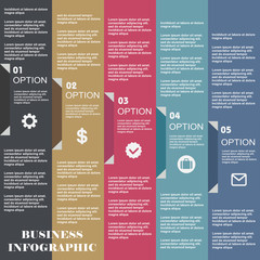 Business template, number paper, cut template. Conceptual creative template, infographic elements
