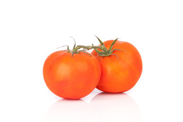 fresh tomato on white background