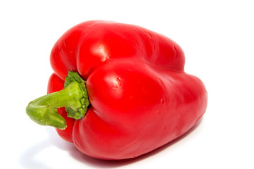 Fresh colorful sweet bell pepper isolated on a white background