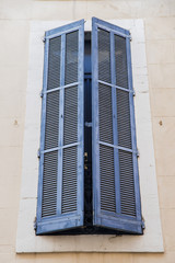 The South of France, traditional shutters against the heat of the summer