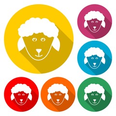 Sheep icon. Farm animal vector illustration