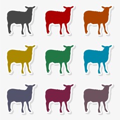 Sheep icon. Farm animal vector illustration