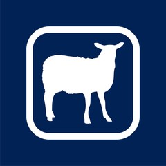 Sheep icon. Farm animal vector illustration