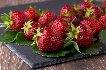red ripe strawberries