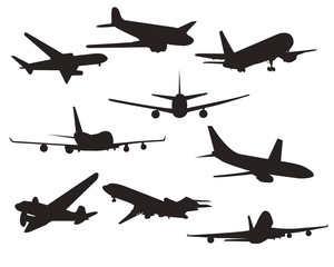 airplane silhouettes