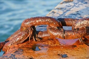 Tipica catena per ormeggio barche venezia