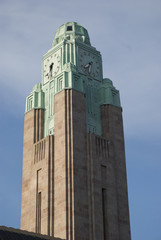 Turm des Hauptbahnhofs in Helsinki, Finnland