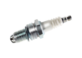 Car spark plug isolated on the white