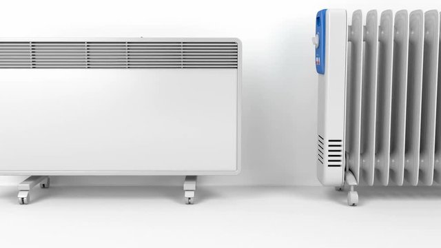 Different types of domestic electric heaters