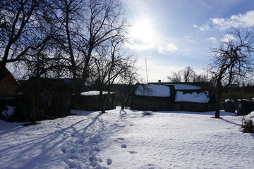 winter in a village