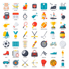 Fitness, sport and health vector set icon © Nikolai Titov