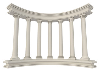 Obraz premium columns on a white background