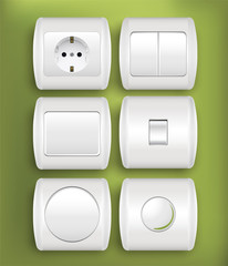 Power socket and light switch icon