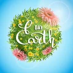 Banner Earth Day with the title