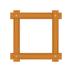 Wooden frame for photo isolated on white background