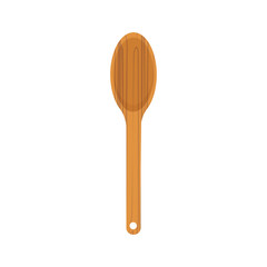 wooden kitchen spoon isolated on white background